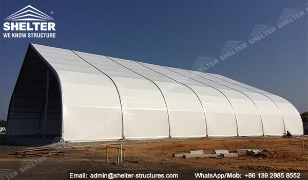 Tension Fabric Hangar Construction for Military Defence in Africa