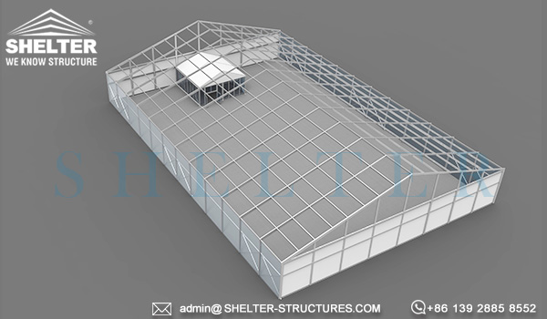 temporary storage structure-temporary aluminum structures-clearspan fabric storage structures with inner office space-warehouse office design (1)